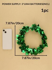 1 pieza Guirnalda de plástico moderno con diseño de trébol decorativo para fiesta