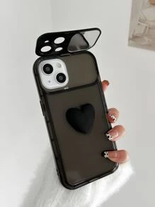 Vỏ điện thoại trang trí trái tim - màu đen - Xem 5