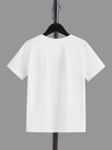 SHEIN Tween Boy Casual Printed Pattern Round Neck Short Sleeve T-Shirt And Printed Shorts 2 Piece Set