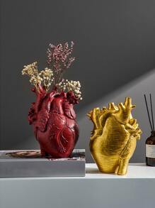 1 pièce Décoration florale vintage en forme de cœur artificiel, ornement de cœur de bureau