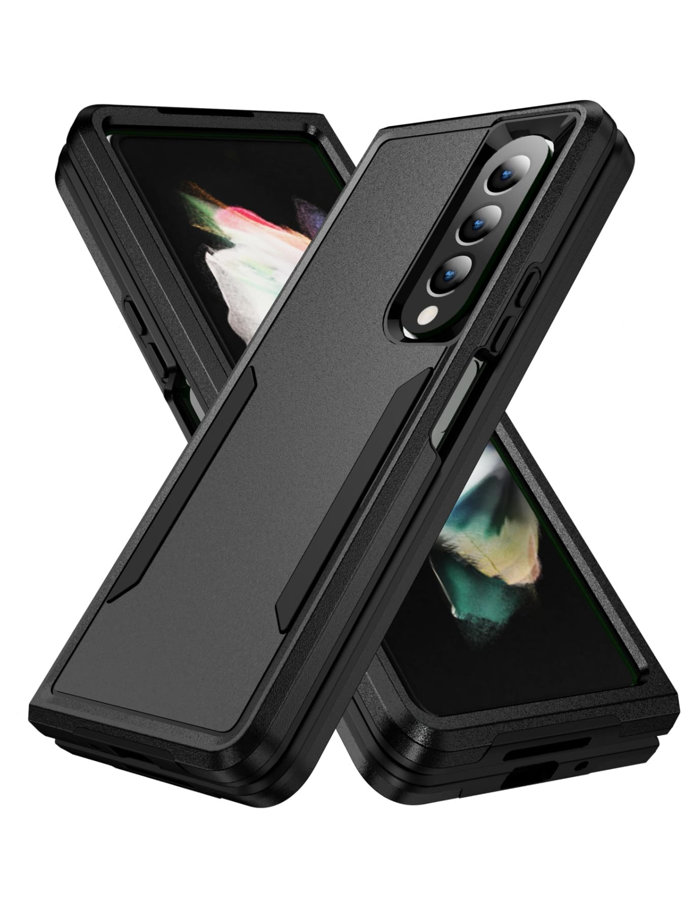 Étui de téléphone pour le jour du père, style minimaliste unicolore, résistant aux chocs et compatible avec Galaxy S24U/A05/A35/A15/A25/A24/S23FE/A12345/12345 Series/ Compatible avec les séries Apple 14ProMax/15/13/12/11/7/8/XSMaxR/ Compatible avec Moto G5G2022/G Stylus/G Play/ Série Power - Noir - Voir 1