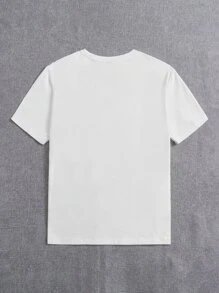 Ovcharka Men Cartoon Graphic Tee - White - View 2