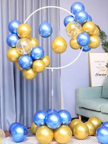 1入組塑料氣球架派對用極簡主義白色氣球架 - 白色 - 查看 2