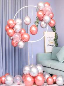 1入組塑料氣球架派對用極簡主義白色氣球架 - 白色 - 查看 6