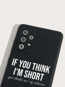 Slogan Graphic Phone Case,International Version, Not The Domestic Version - Black and White - View 3