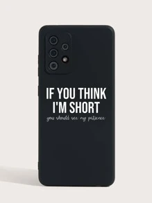 Slogan Graphic Phone Case,International Version, Not The Domestic Version - Black and White - View 4