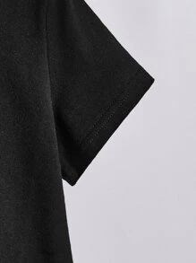 男孩字母和熱帶圖案背心上衣 - 黑色 - 查看 3