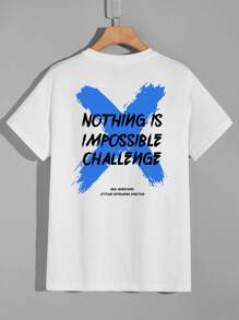 Manfinity RebelGame 男士標語圖案T恤 - 白色 - 查看 1