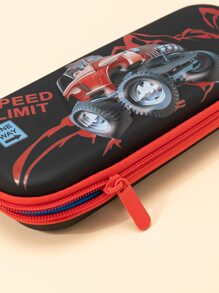 1pc Car Pattern Pencil Bag - Multicolor - View 3