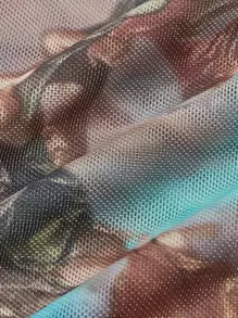 SHEIN MOD Áo nữ Xù nhỏ Con số Giải trí - Nhiều màu - Xem 3