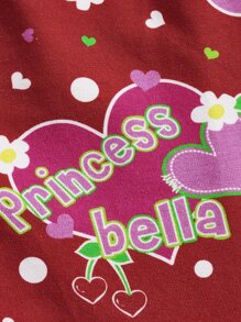 Nency Escamilla Girls Floral & Heart Print Ruffle Hem Shorts - Multicolor - View 4