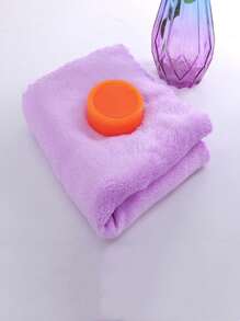 Toalla de mano con diseño de oso de 1 pieza, toalla de cara de agua absorbente Simple para regalo - Rosa - Ver 3