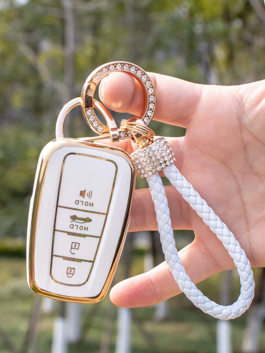 1set Car Key Case & Keychain Compatible With Toyota - Multicolor - View 1