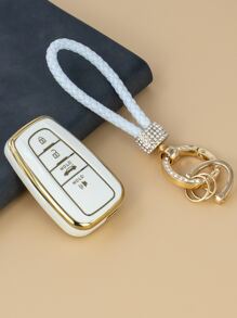 1set Car Key Case & Keychain Compatible With Toyota - Multicolor - View 3