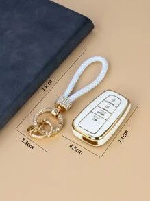 1set Car Key Case & Keychain Compatible With Toyota - Multicolor - View 5