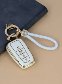 1set Car Key Case & Keychain Compatible With Toyota - Multicolor - View 6