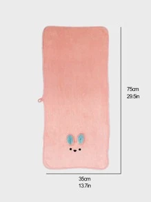 1 toalla bordada de dibujos animados, decoración de orejas de animales de dibujos animados, toalla de cara de agua absorbente para baño - Multicolor - Ver 4
