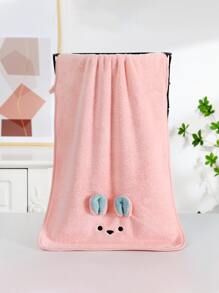 1 toalla bordada de dibujos animados, decoración de orejas de animales de dibujos animados, toalla de cara de agua absorbente para baño - Multicolor - Ver 5