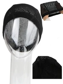 網紗假髮帽 - 黑色 - 查看 5