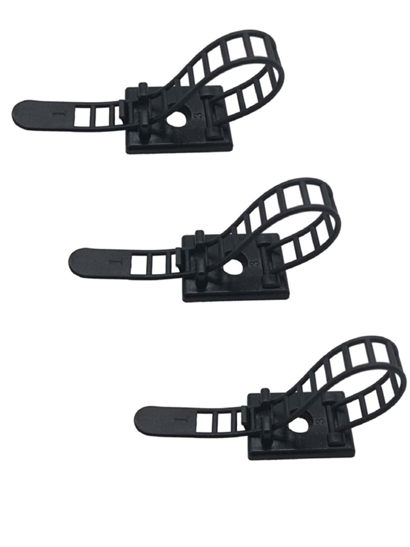 10 piezas Organizador de cable de dato escritorio - Negro - Añade 8