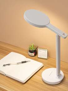 1 pieza de luz de escritorio de plástico, lámpara de escritorio LED ajustable blanca para el hogar - Blanco - Ver 2