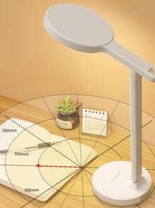 1 pieza de luz de escritorio de plástico, lámpara de escritorio LED ajustable blanca para el hogar - Blanco - Ver 4