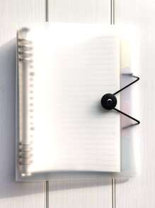 1pc Clear Cover Loose-leaf Notebook - Multicolor - View 1