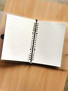 1pc Clear Cover Loose-leaf Notebook - Multicolor - View 2