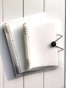 1pc Clear Cover Loose-leaf Notebook - Multicolor - View 3