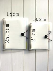 1pc Clear Cover Loose-leaf Notebook - Multicolor - View 5