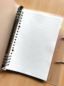 1pc Clear Cover Loose-leaf Notebook - Multicolor - View 9