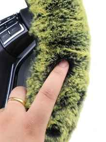 Sang trọng Màu xanh lá Nắp vô lăng ô tô - màu xanh lá - Xem 3