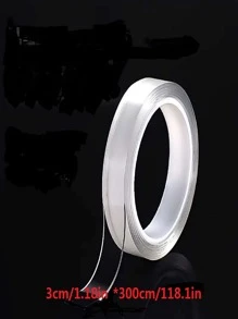 1roll Transparent Strong Waterproof Double-sided Tape - Clear - View 2