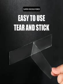 1roll Transparent Strong Waterproof Double-sided Tape - Clear - View 4