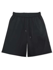 Claim Dot Men Solid Slant Pocket Shorts - Black - View 4