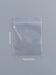 100pcs/Set PE Jewelry Storage Bag, Clear Jewelry Bags Set For Home Back To School