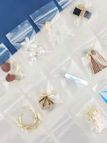 100pcs/Set PE Jewelry Storage Bag, Clear Jewelry Bags Set For Home Back To School