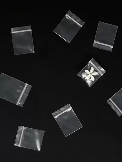 100 件/套 PE 珠宝收纳袋，透明珠宝袋套装，适合居家和返校使用