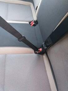 1pc Solid Pet Car Seat Belt - Black - View 8