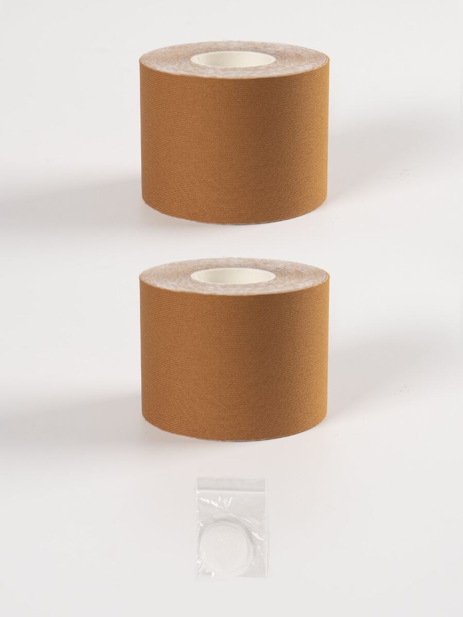 Plus 2rolls Adhesive Breast Tape - Brown - View 1