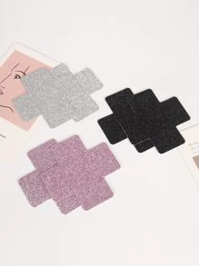 Cute-Sweet Multicolor Rhinestone Glitter Fabric Breast Petals - Multicolor - View 1