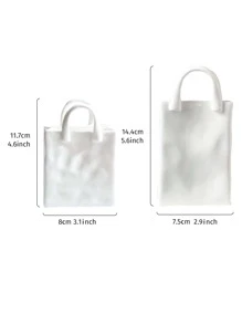 1pc Bag Design Flower Vase, White Flower Wrapping Bag, For Home Decor,Home Decor,Flower Vase,Centerpiece,Table Decor Room Decor Glass Vase - White - View 6
