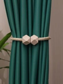 2 cái/bộ Polyester Rèm Tieback, Hình Học Trang Trí Rèm Dây Đeo Tie Cho Rèm - Rượu sâm banh - Xem 1