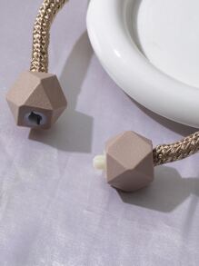 2 cái/bộ Polyester Rèm Tieback, Hình Học Trang Trí Rèm Dây Đeo Tie Cho Rèm - Rượu sâm banh - Xem 4