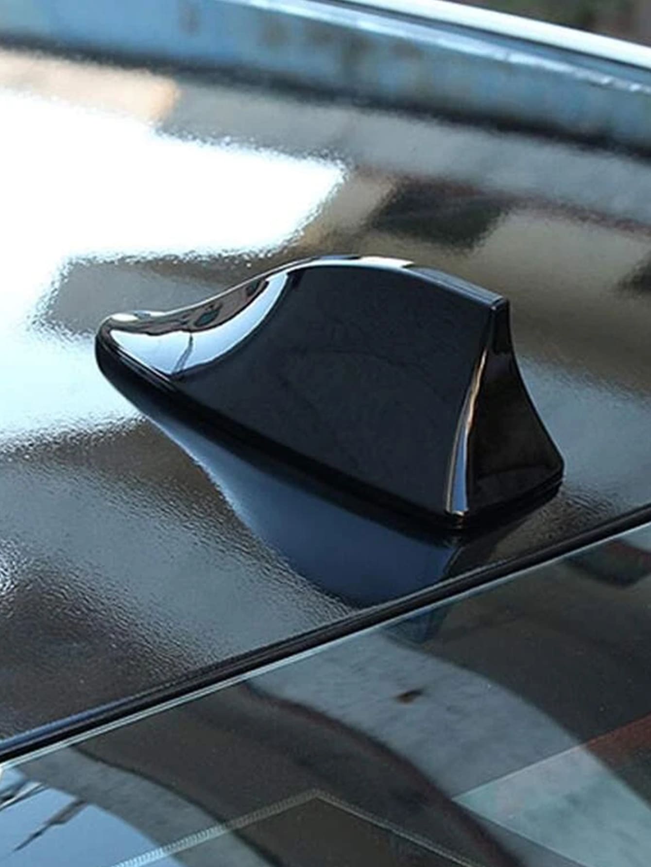 1入組車頂魚翅設計裝飾 - 黑色 - 查看 1