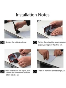 1入組車頂魚翅設計裝飾 - 黑色 - 查看 4