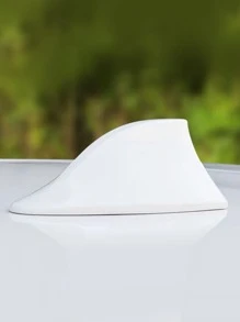 1pc Car Roof Shark Fin Design Decoration - White - View 2