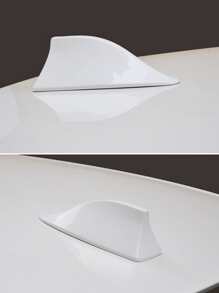 1pc Car Roof Shark Fin Design Decoration - White - View 3