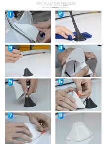 1pc Car Roof Shark Fin Design Decoration - White - View 5