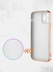 Vỏ điện thoại dây buộc mạ điện - trắng - Xem 3